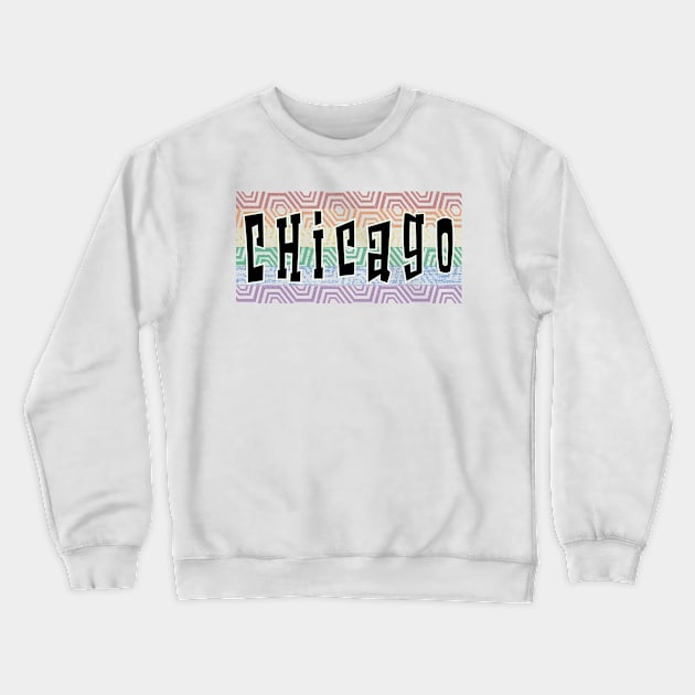 LGBTQ PATTERN AMERICA CHICAGO Crewneck Sweatshirt by Zodiac BeMac